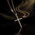 Cadena con Cruz Mediana Oro 10K - Joyas JIA
