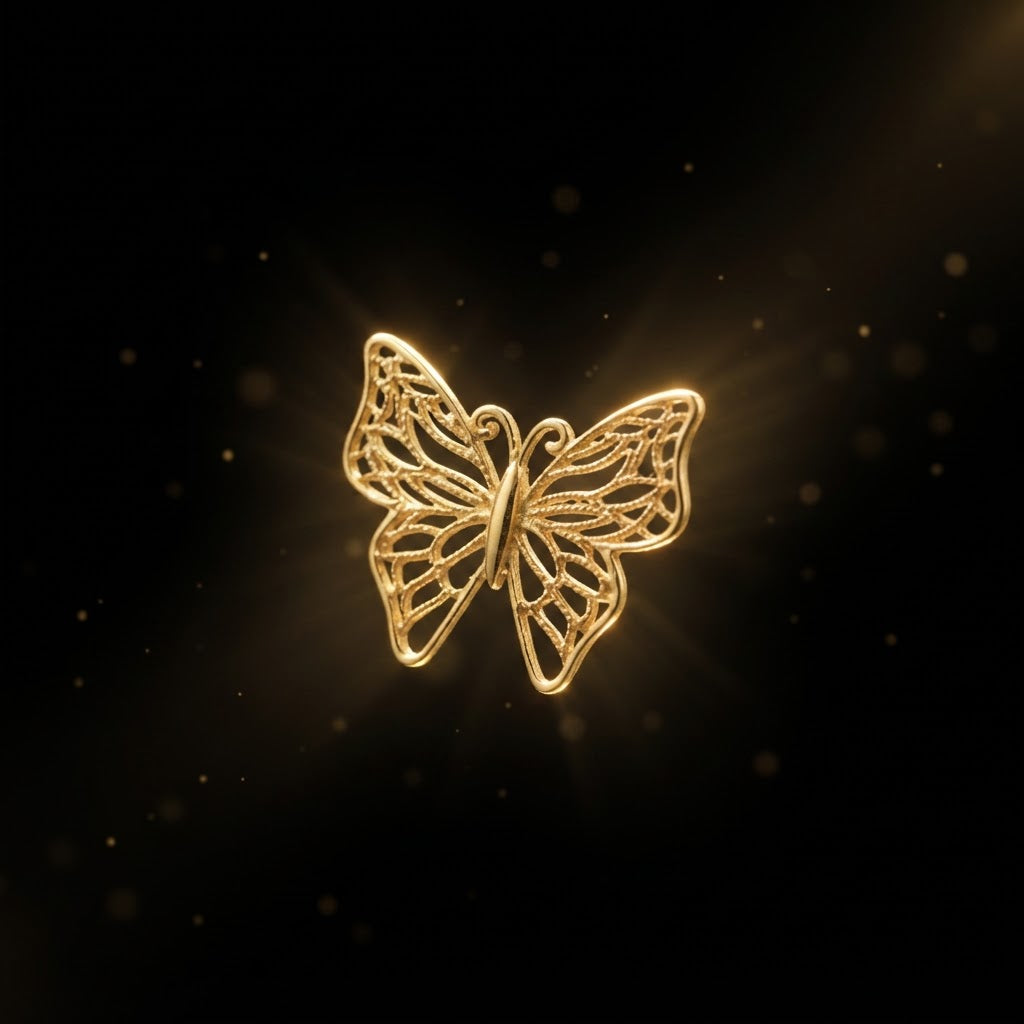 Dije de Mariposa Oro 10K